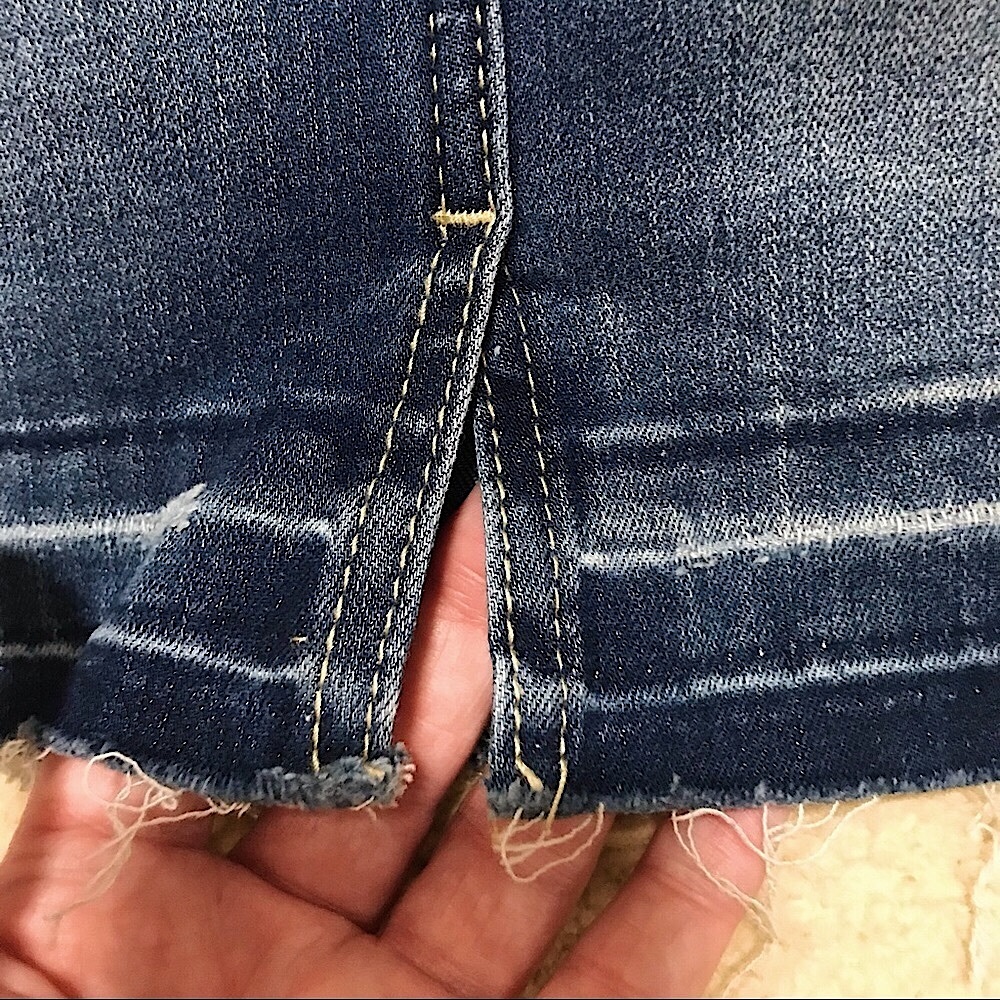 🆕🔥KANCAN(ESTILO) STYLE SUPER CUTE&STYLISH FACTORY DISTRESSED MINI SKIRT!!NWOT! - Picture 6 of 10